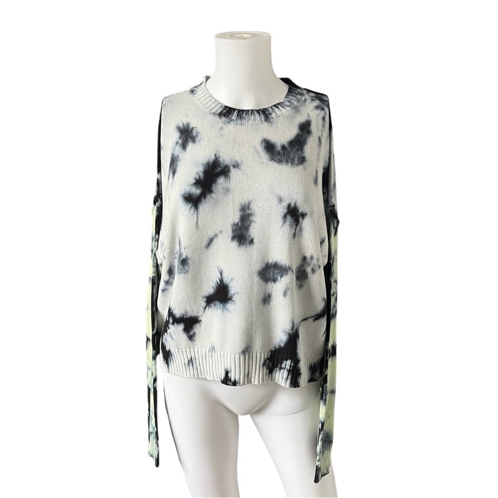 Michael Stars tie Dye Knit Sweater Blue Green Pullover Womens Size Small S